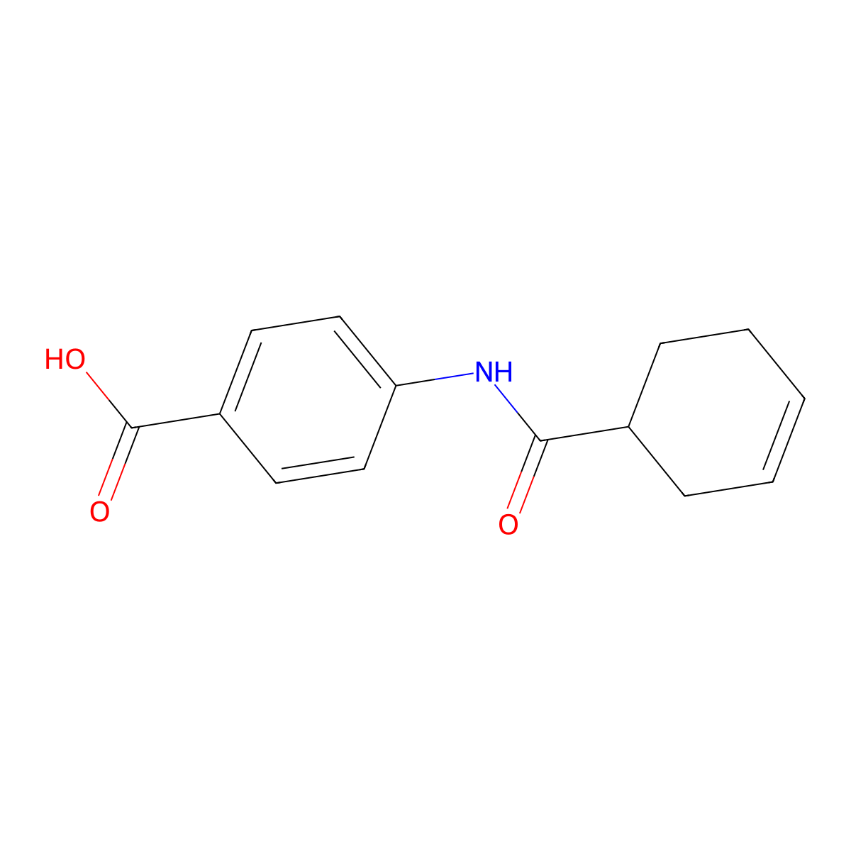 4-[(Cyclohex-3-EN-1-ylcarbonyl)amino]benzoic acid molecular structure, CAS 54056-83-6