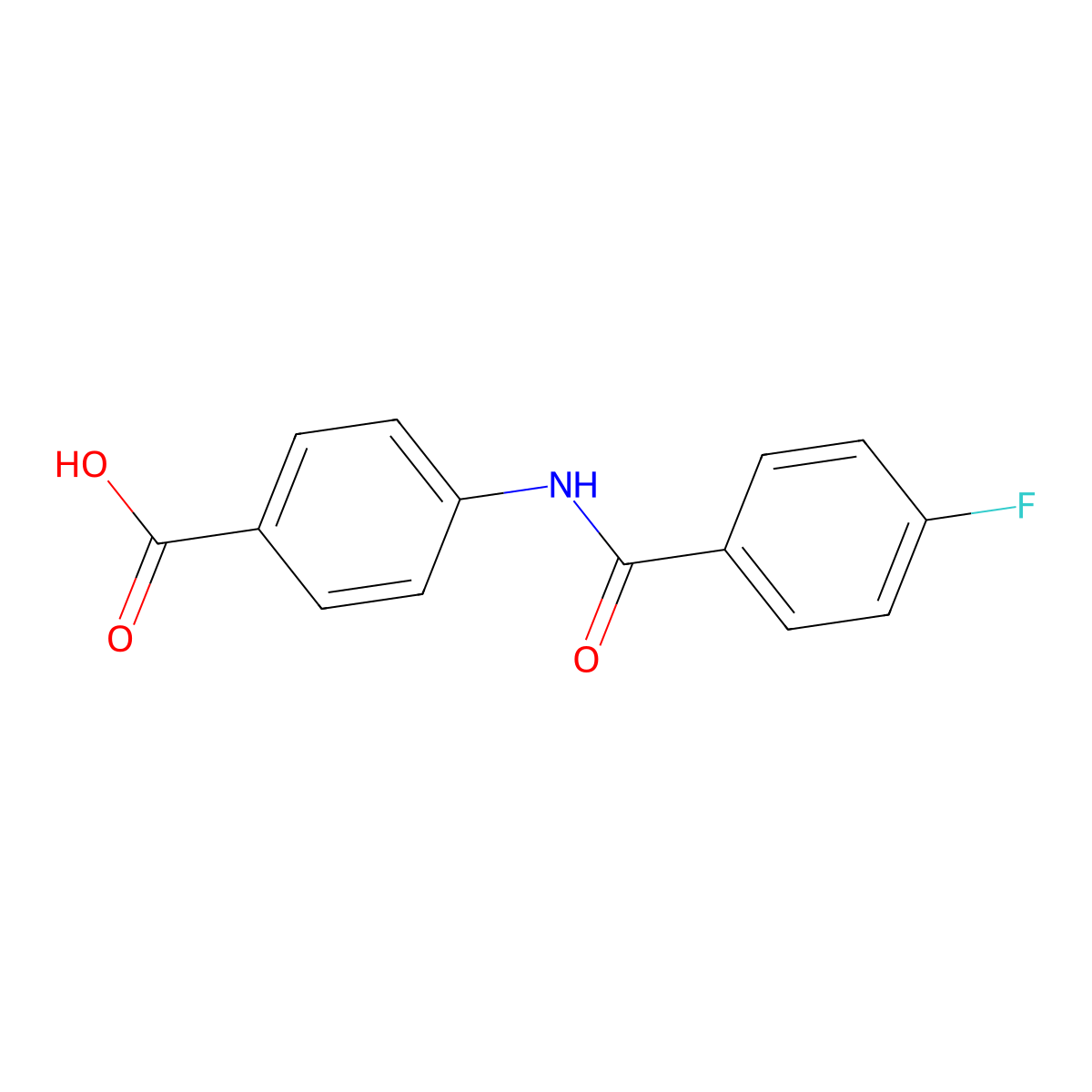 4-[(4-Fluorobenzoyl)amino]benzoic acid molecular structure, CAS 54057-46-4