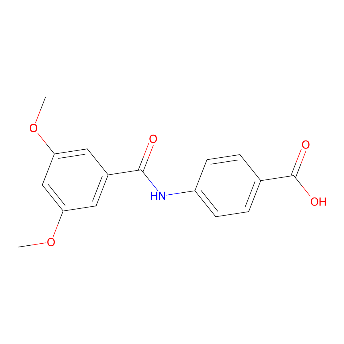 4-[(3,5-Dimethoxybenzoyl)amino]benzoic acid molecular structure, CAS 54057-47-5