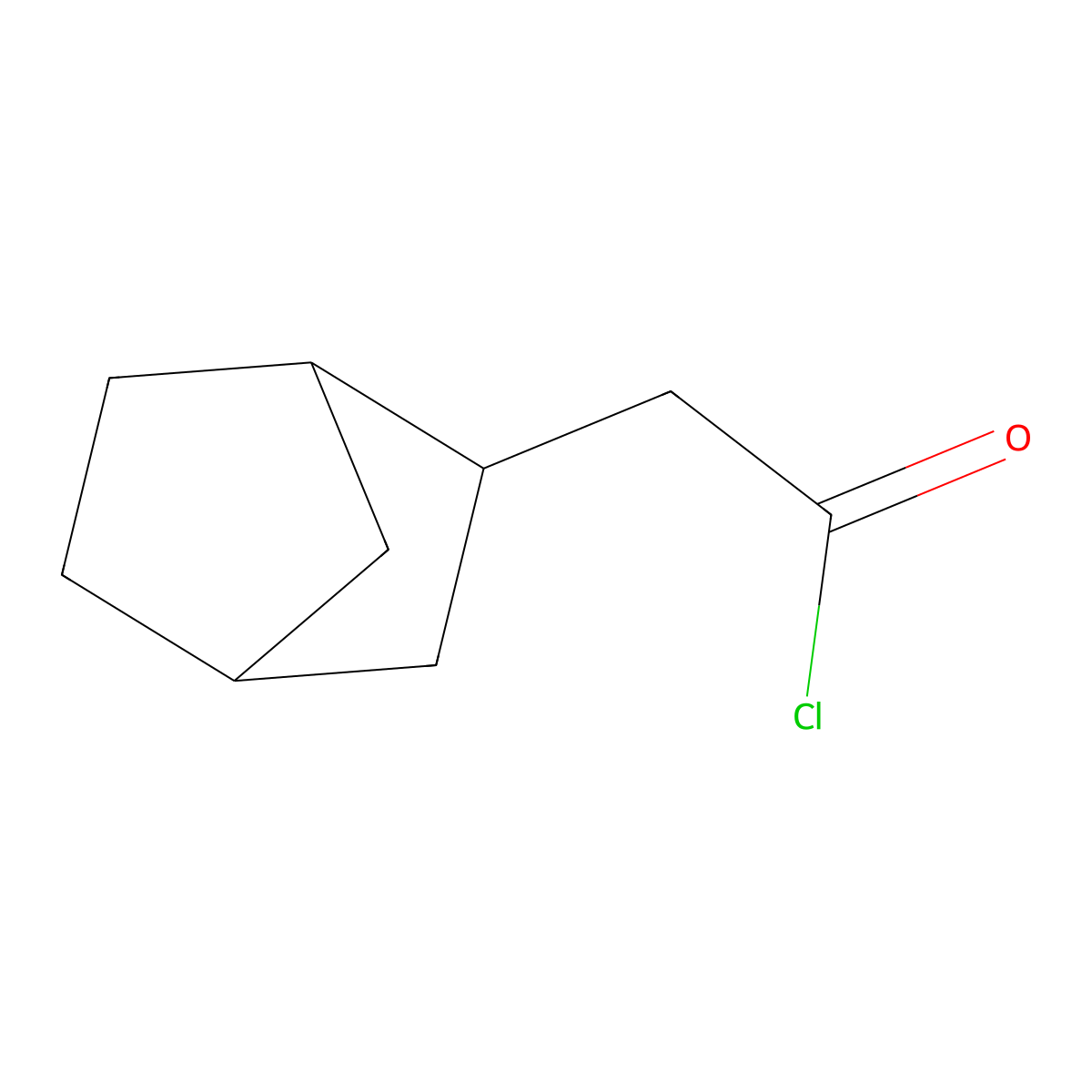 2-(Bicyclo(2.2.1)heptan-2-yl)acetyl chloride molecular structure, CAS 54057-58-8