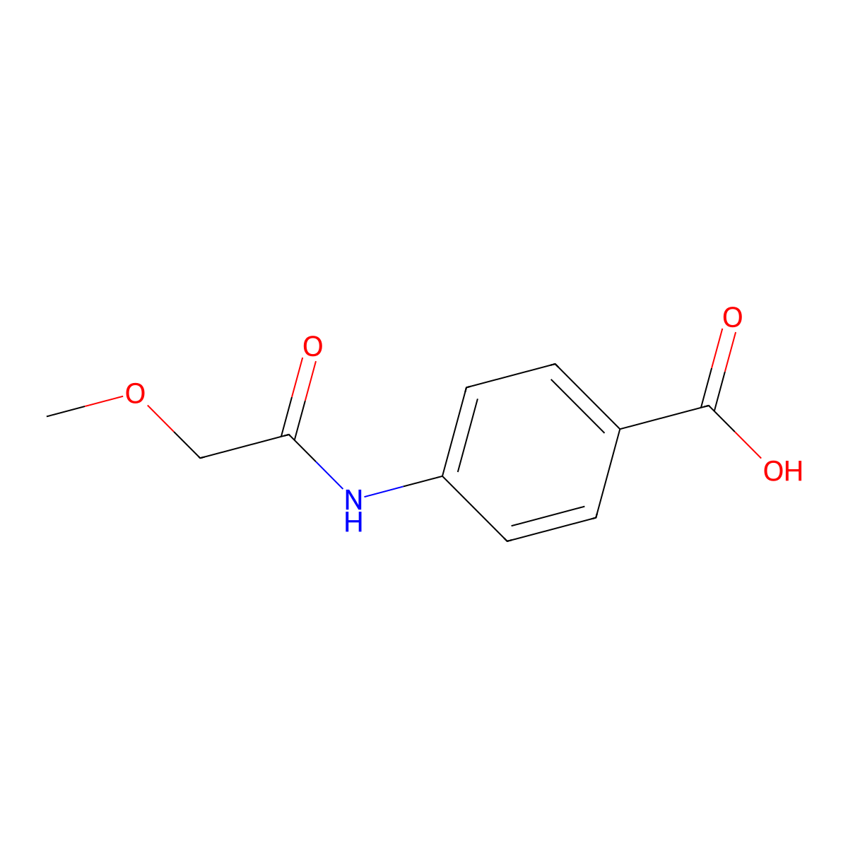 4-[(Methoxyacetyl)amino]benzoic acid molecular structure, CAS 54057-65-7