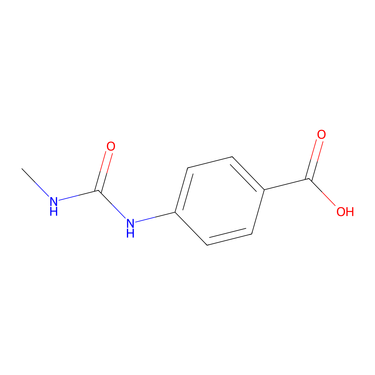 4-[(Methylcarbamoyl)amino]benzoic acid molecular structure, CAS 54057-66-8