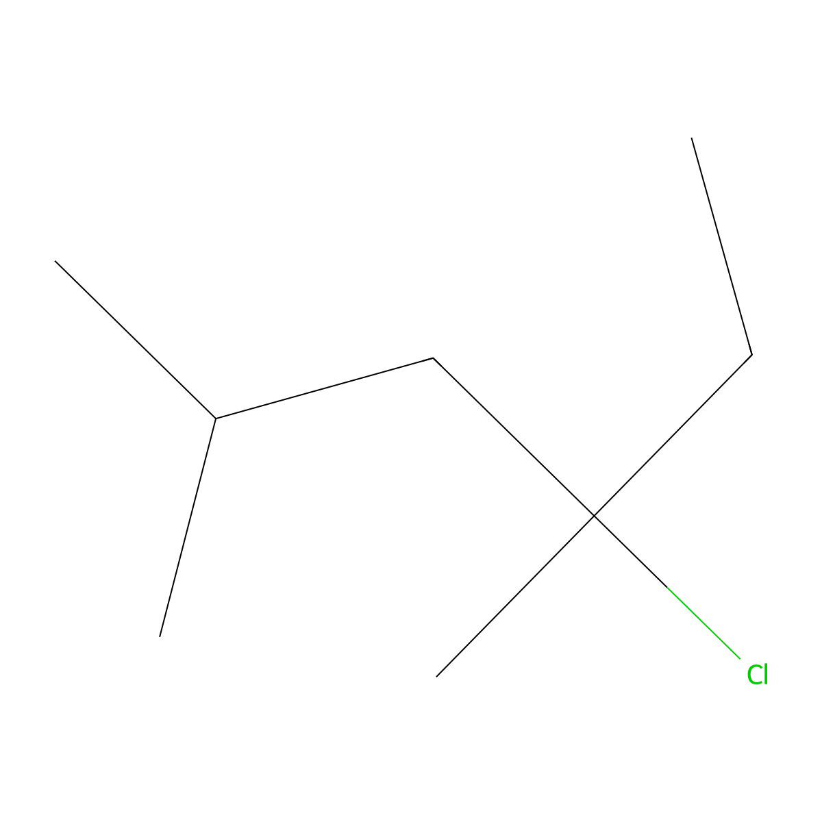 4-Chloro-2,4-dimethylhexane molecular structure, CAS 54059-76-6