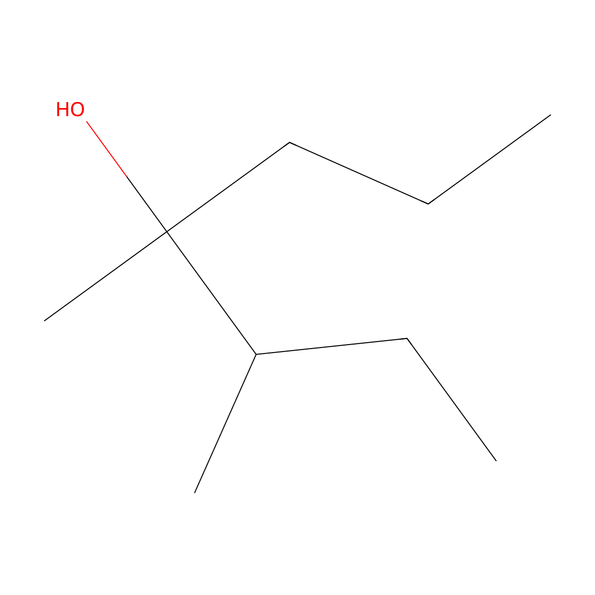 3,4-Dimethyl-4-heptanol molecular structure, CAS 5406-10-0