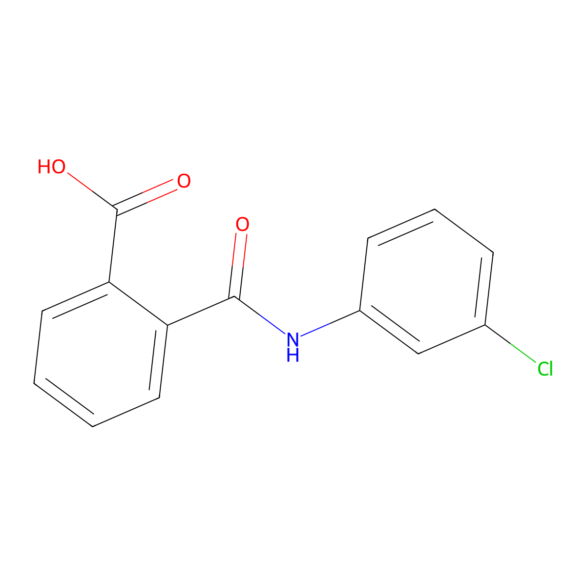 N-(3-Chlorophenyl)phthalamic acid molecular structure, CAS 5406-21-3