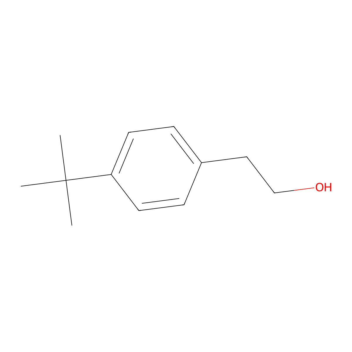 p-tert-Butylphenethyl alcohol molecular structure, CAS 5406-86-0
