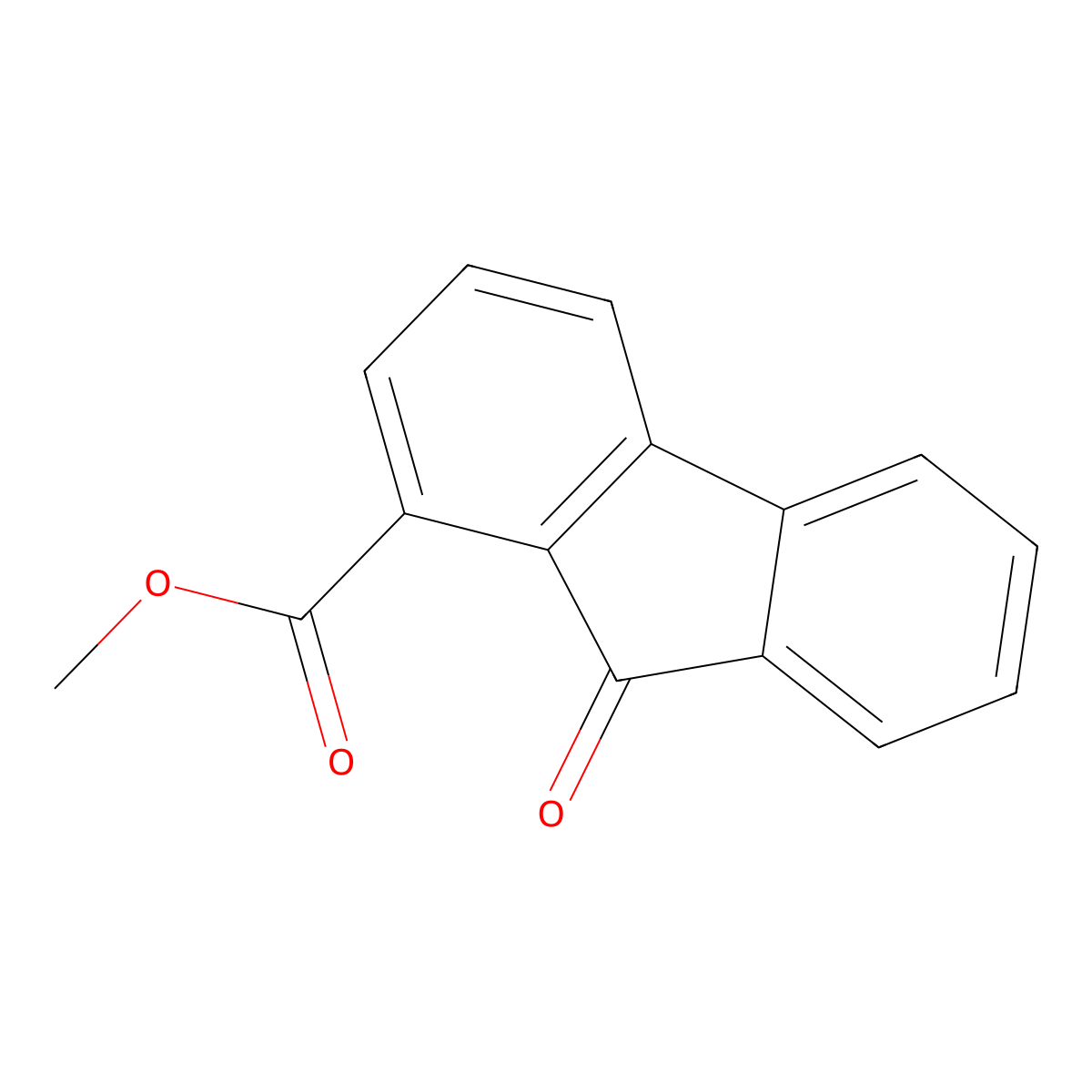 Methyl 9-oxo-9H-fluorene-1-carboxylate molecular structure, CAS 5406-90-6
