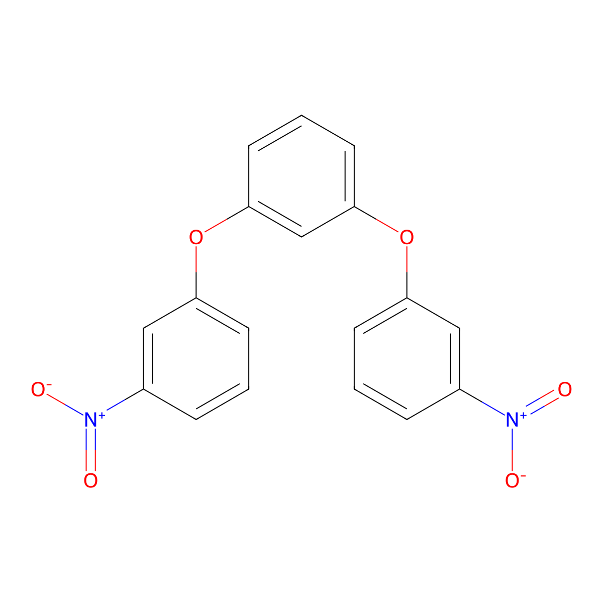 1,3-Bis(3-nitrophenoxy)benzene molecular structure, CAS 54060-31-0