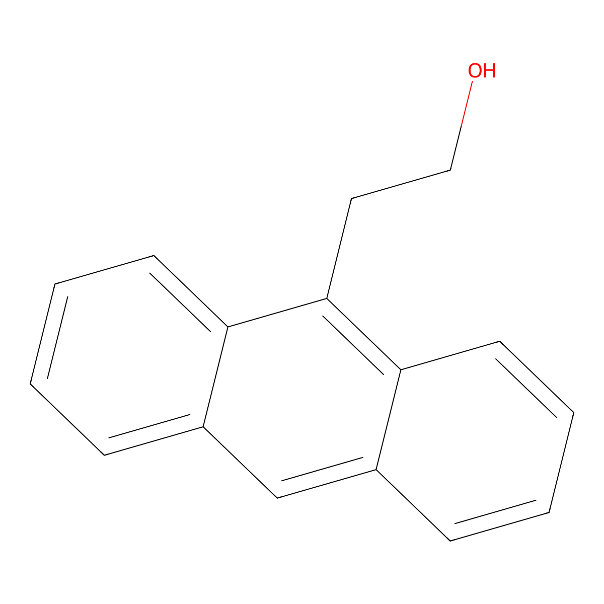 9-Anthraceneethanol molecular structure, CAS 54060-73-0