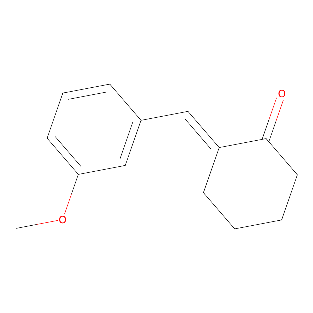 2-[(3-Methoxyphenyl)methylidene]cyclohexan-1-one molecular structure, CAS 54062-47-4