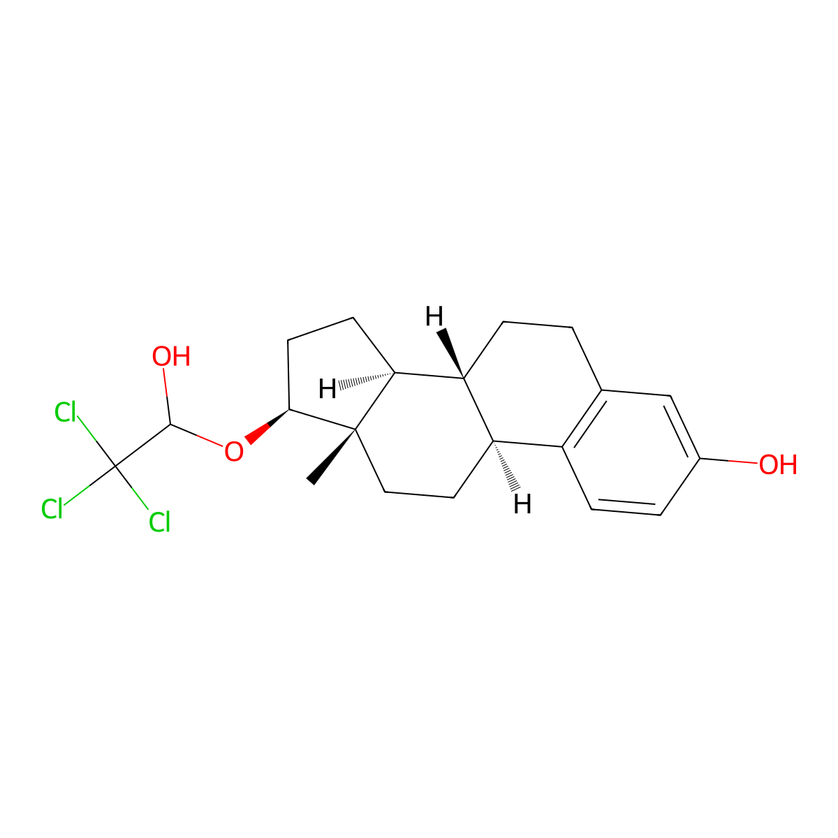 Cloxestradiol molecular structure, CAS 54063-33-1