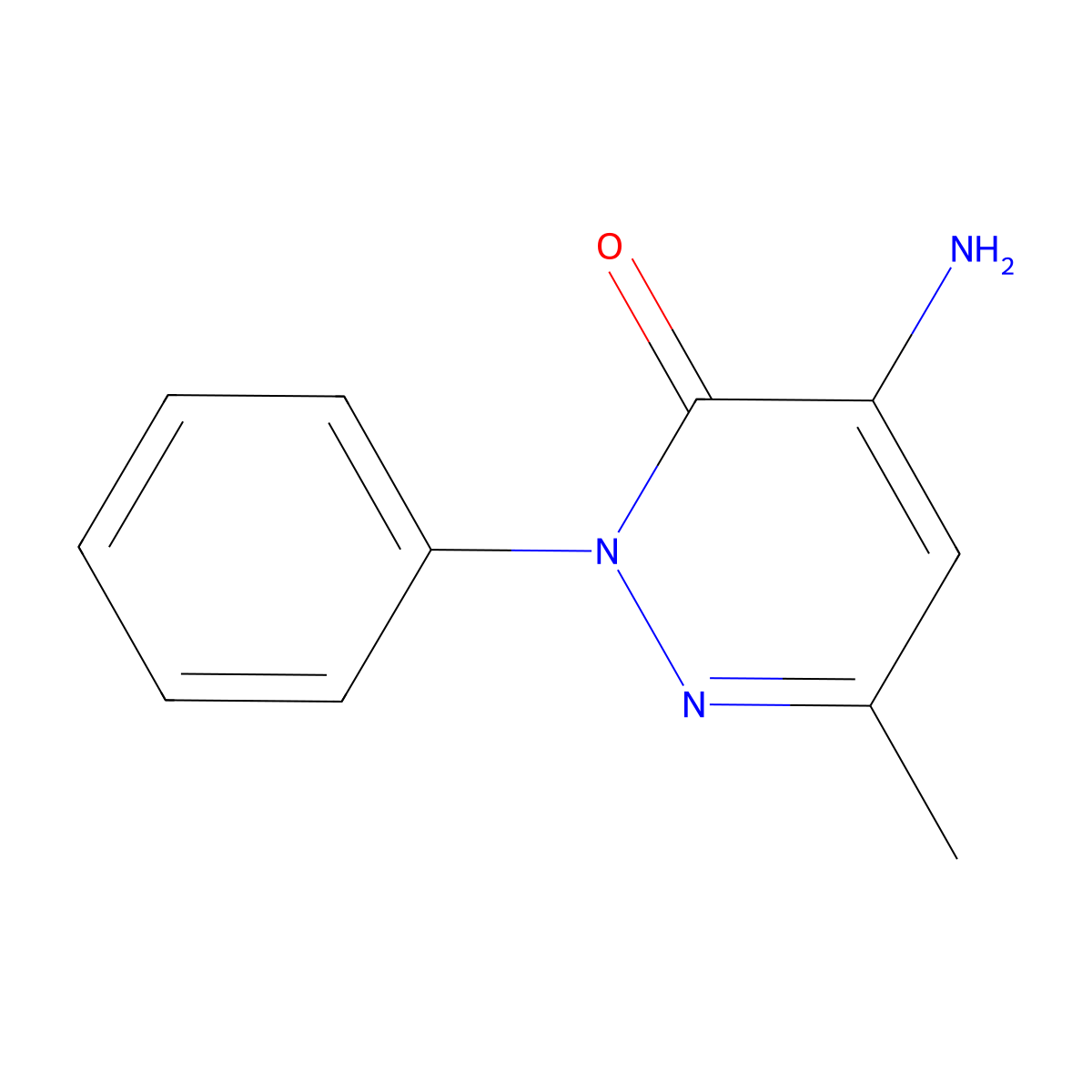 Metamfazone molecular structure, CAS 54063-49-9
