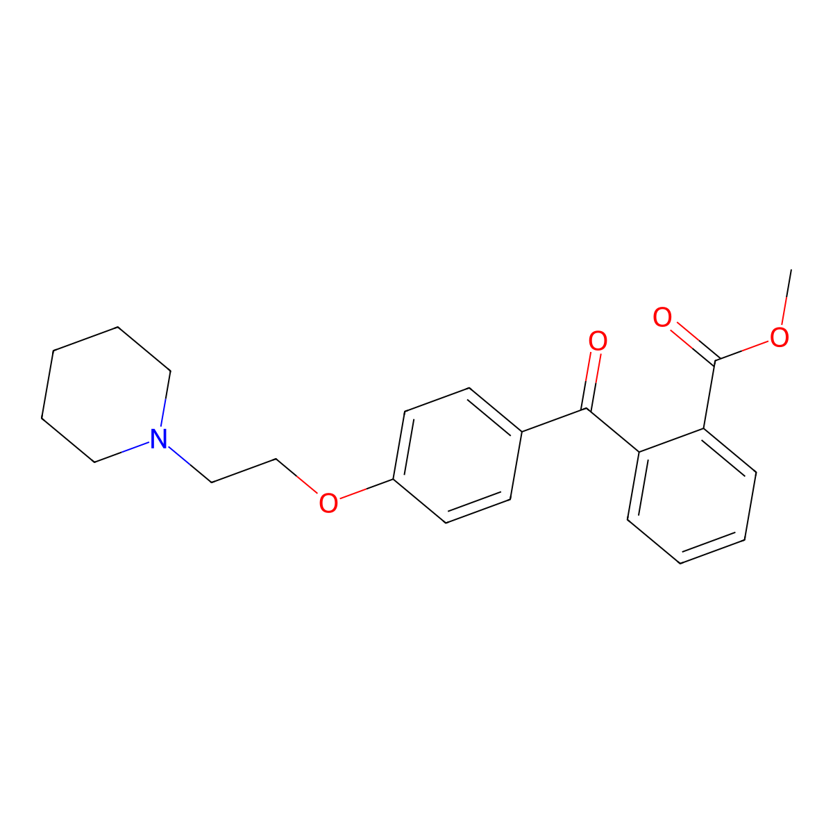 Pitofenone molecular structure, CAS 54063-52-4