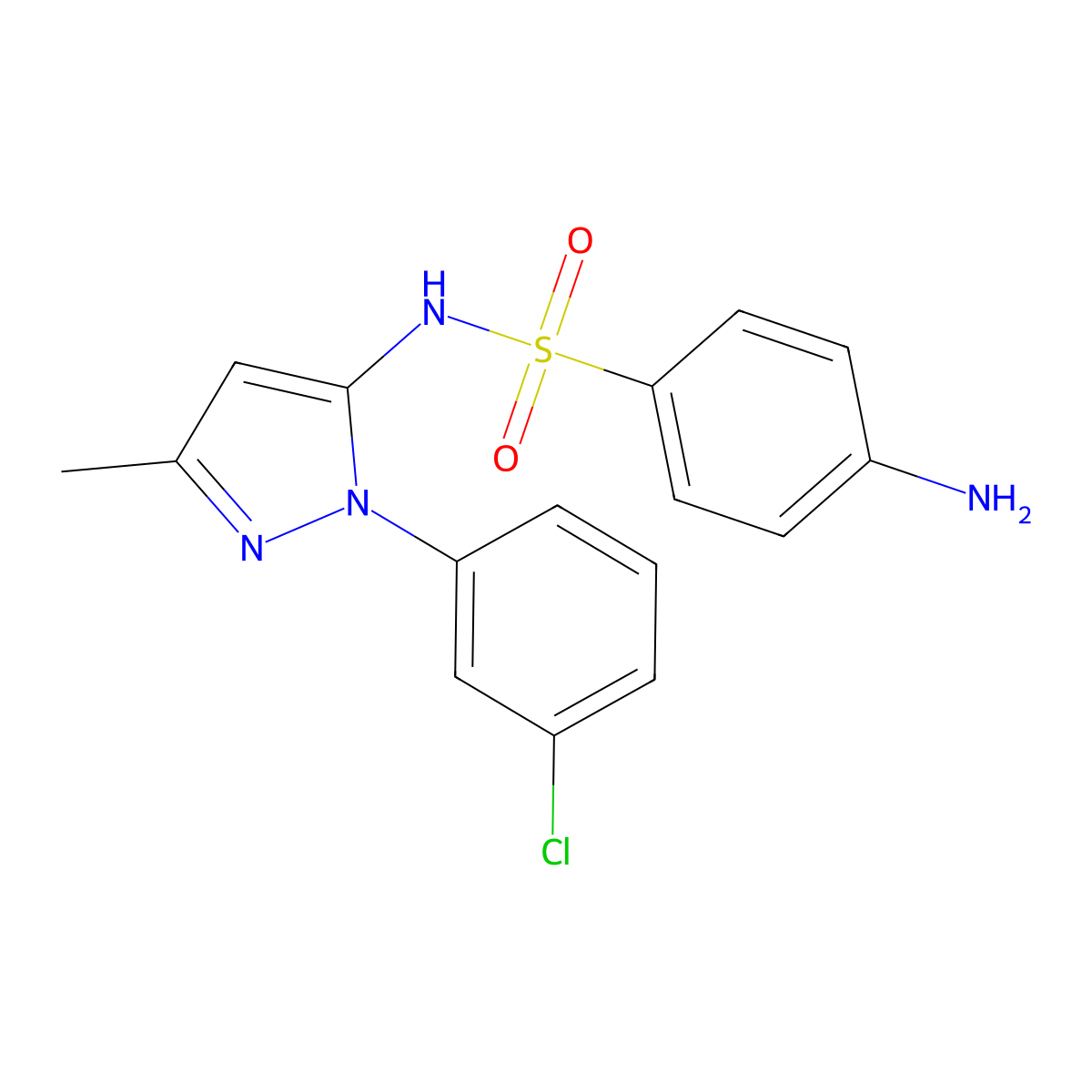 Sulfaclorazole molecular structure, CAS 54063-55-7