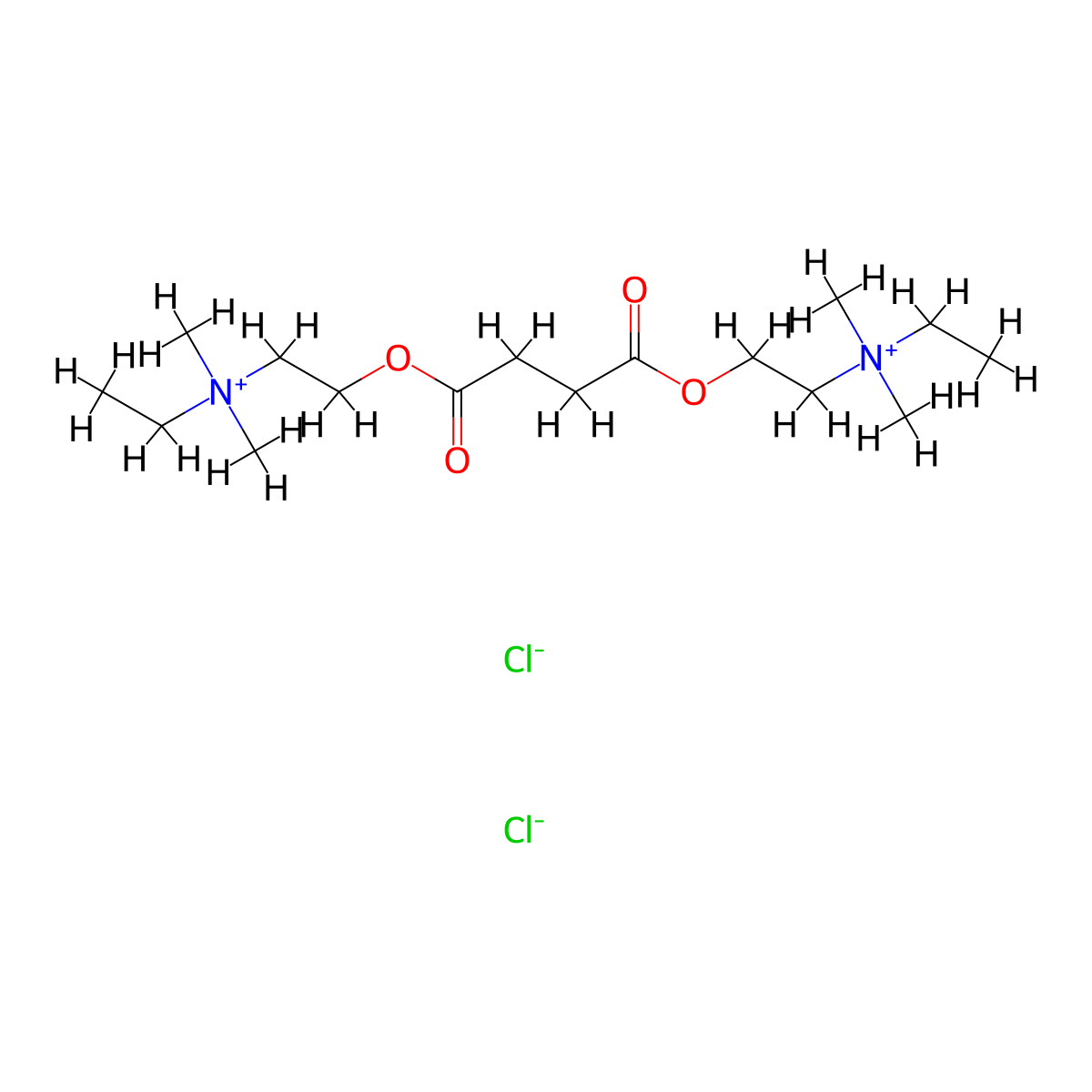 Suxethonium Chloride molecular structure, CAS 54063-57-9