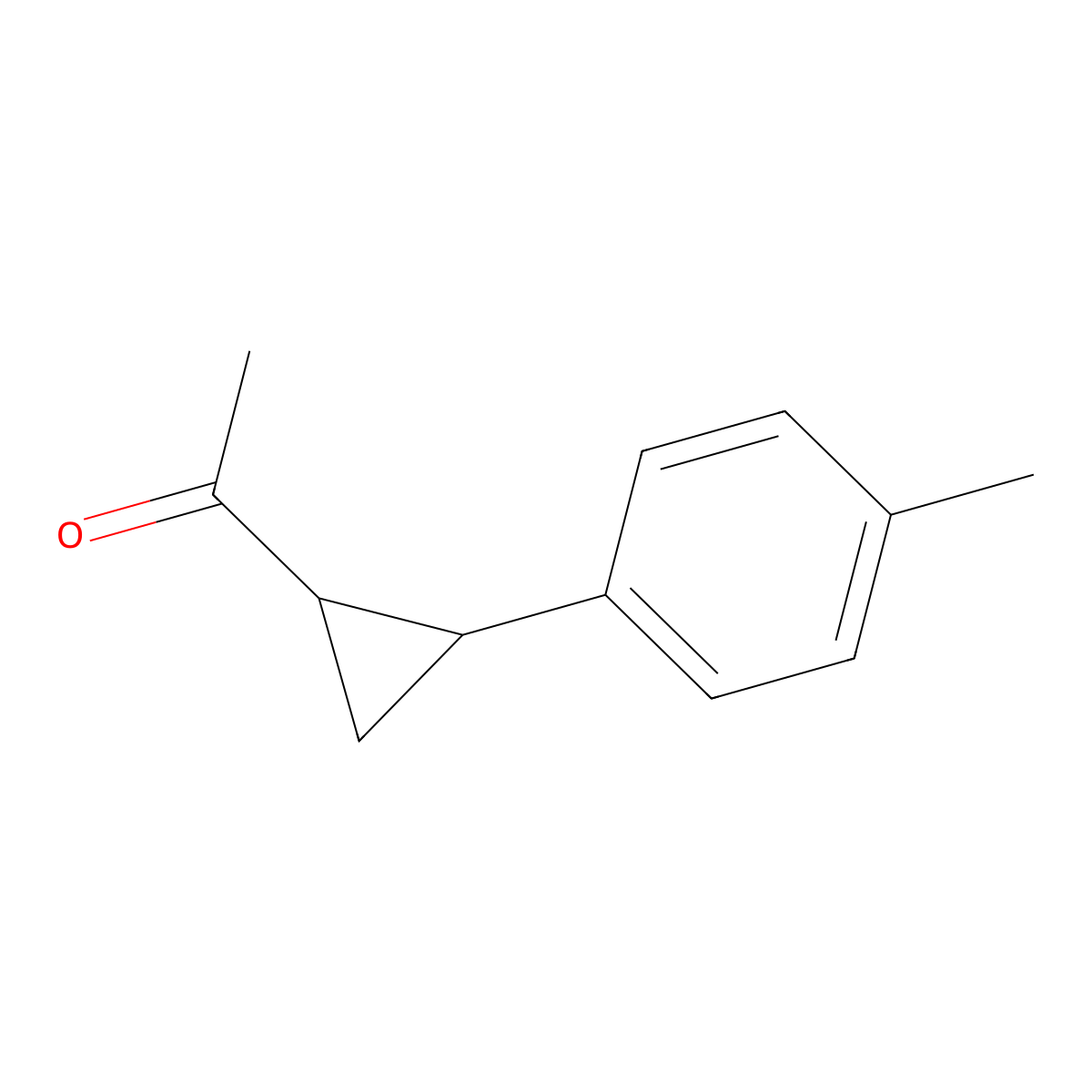 Ethanone, 1-[2-(4-methylphenyl)cyclopropyl]- molecular structure, CAS 54064-35-6