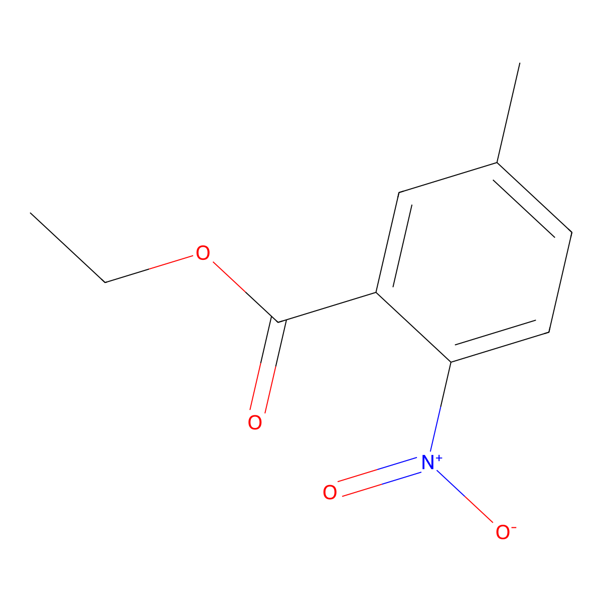 Ethyl 5-methyl-2-nitrobenzoate molecular structure, CAS 54064-40-3