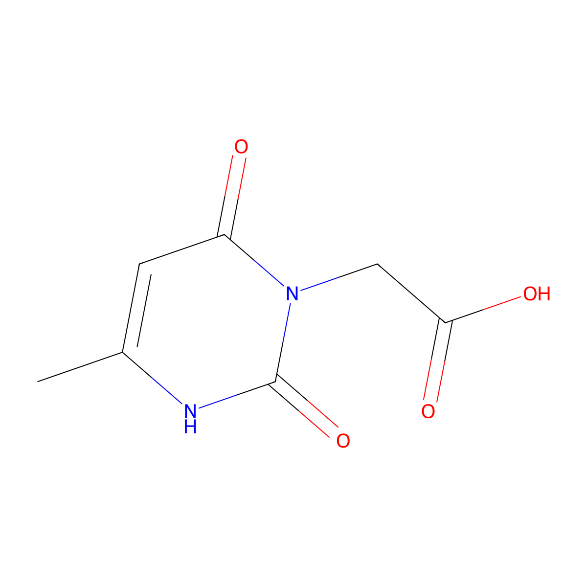 (4-Methyl-2,6-dioxo-3,6-dihydro-2H-pyrimidin-1-YL)-acetic acid molecular structure, CAS 54069-85-1