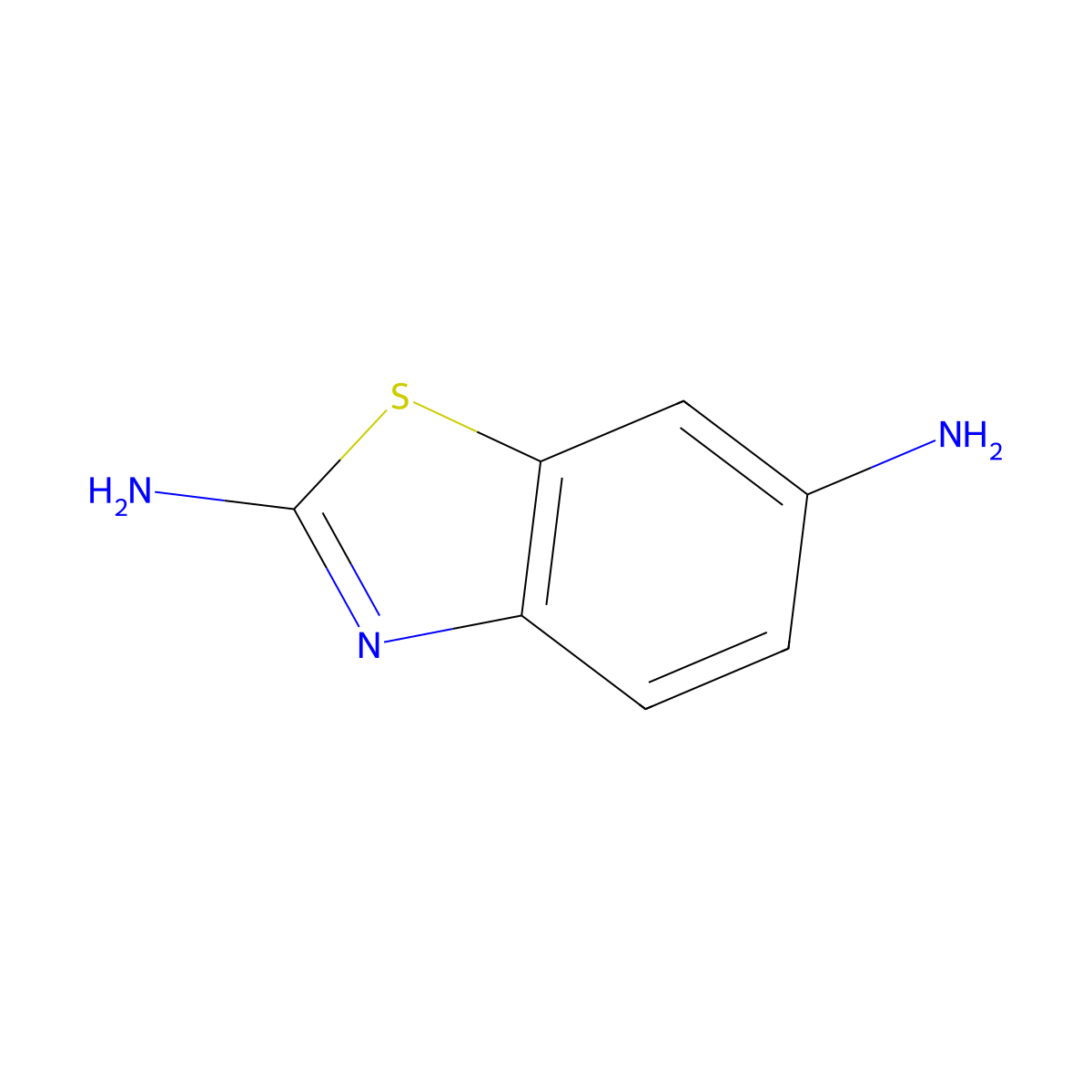 2,6-Benzothiazolediamine molecular structure, CAS 5407-51-2