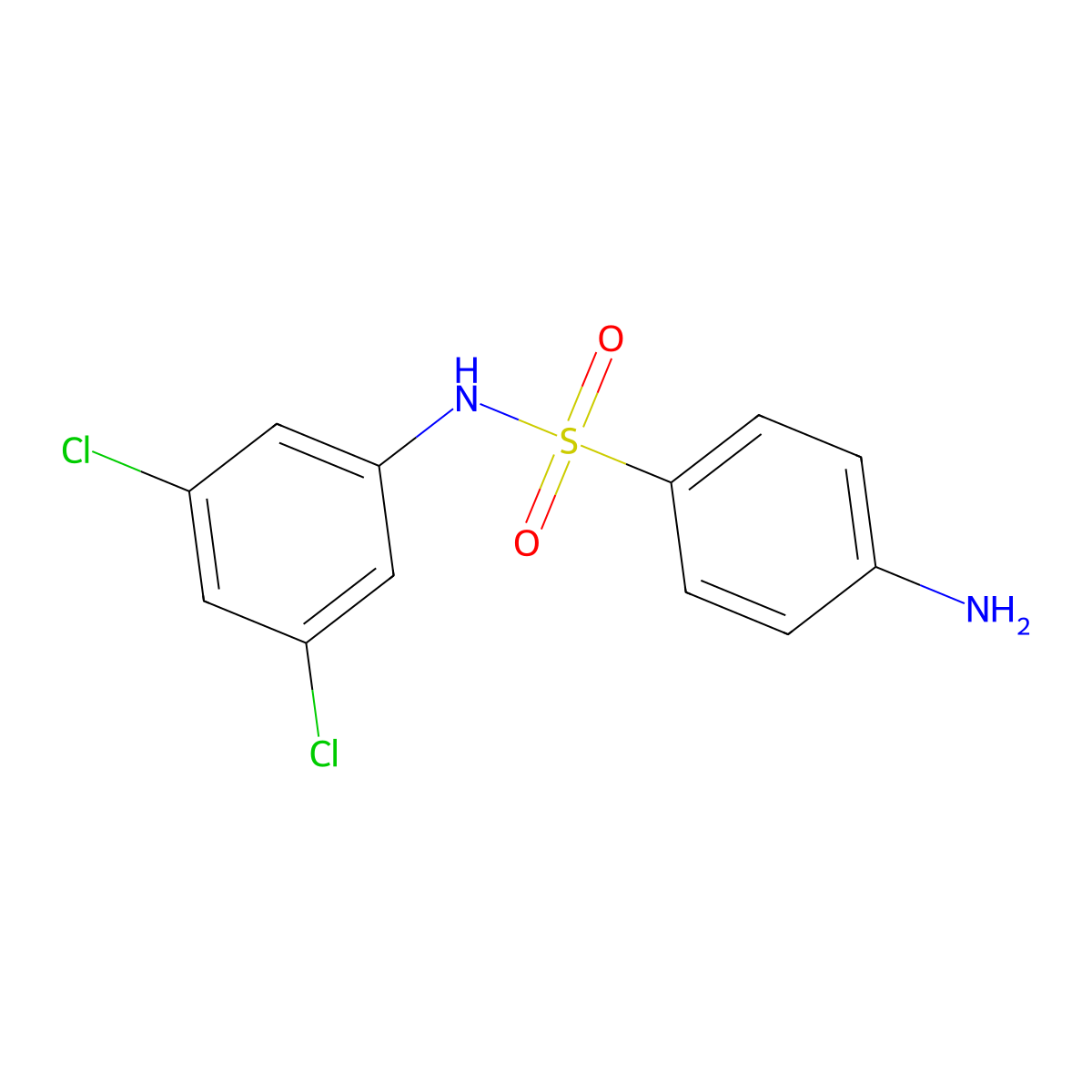 4-Amino-N-(3,5-dichlorophenyl)benzenesulfonamide molecular structure, CAS 5407-59-0