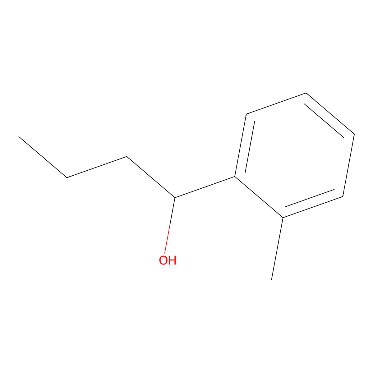 1-(2-Methylphenyl)butan-1-ol molecular structure, CAS 5407-62-5
