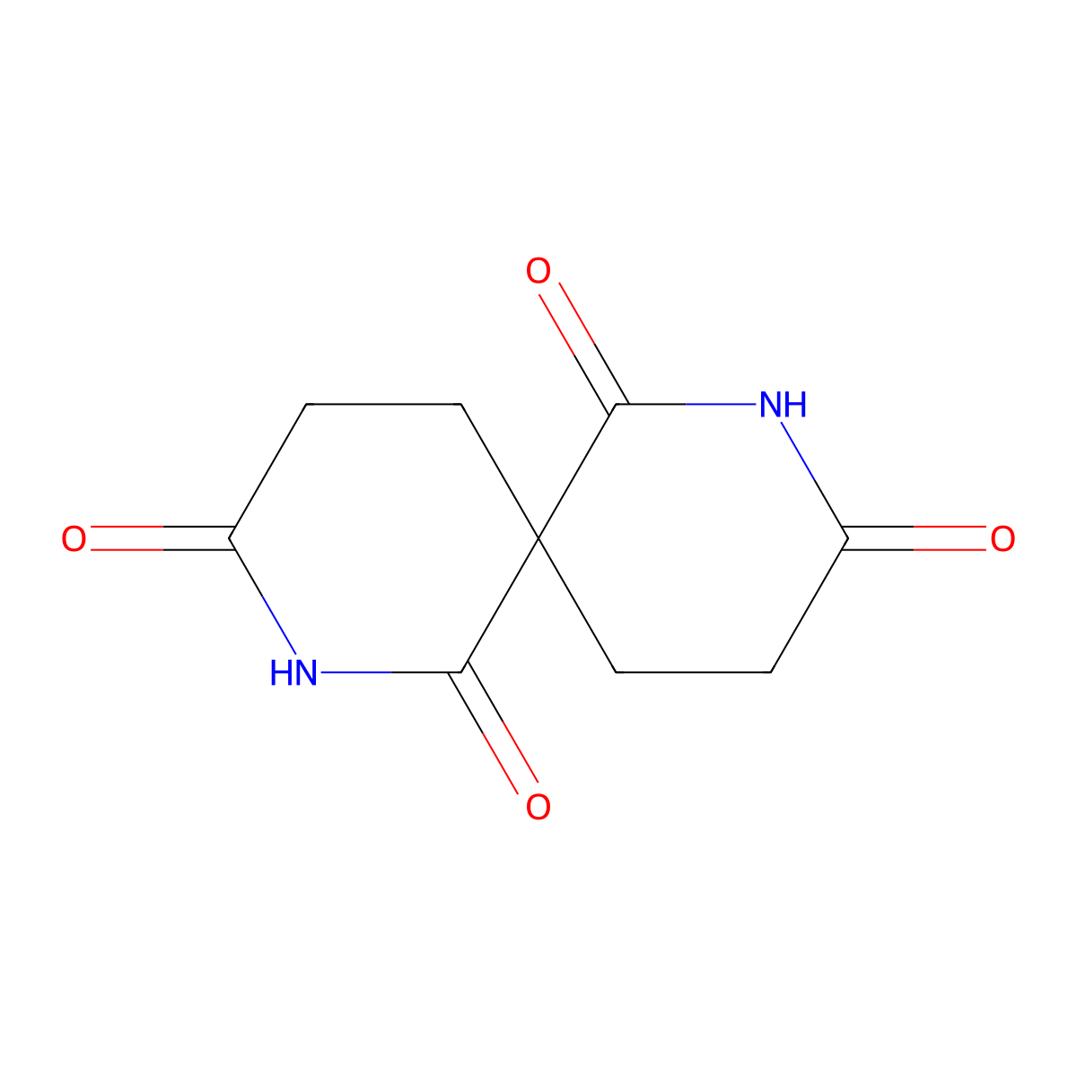 2,8-Diazaspiro(5.5)undecane-1,3,7,9-tetrone molecular structure, CAS 5407-94-3