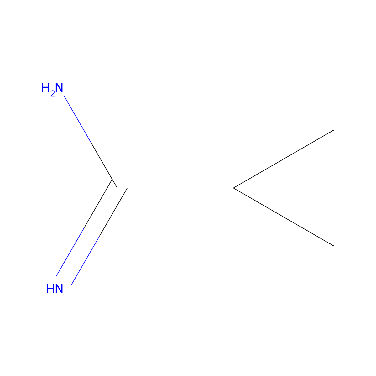 Cyclopropanecarboximidamide molecular structure, CAS 54070-74-5