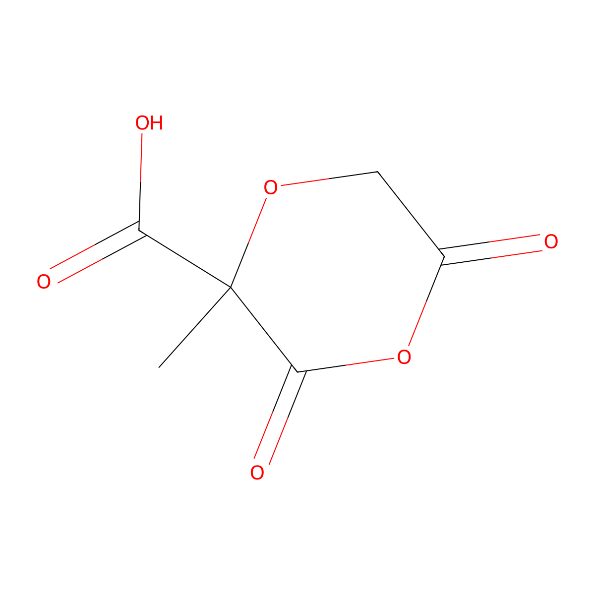 2-Methyl-3,5-dioxo-1,4-dioxane-2-carboxylic acid molecular structure, CAS 540722-96-1