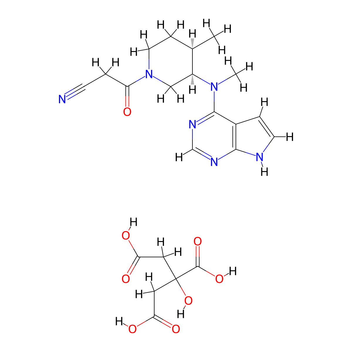Tofacitinib Citrate molecular structure, CAS 540737-29-9