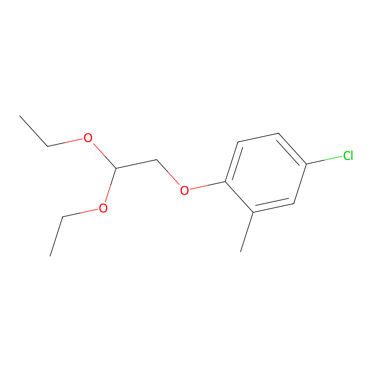 4-Chloro-1-(2,2-diethoxyethoxy)-2-methylbenzene molecular structure, CAS 54074-11-2