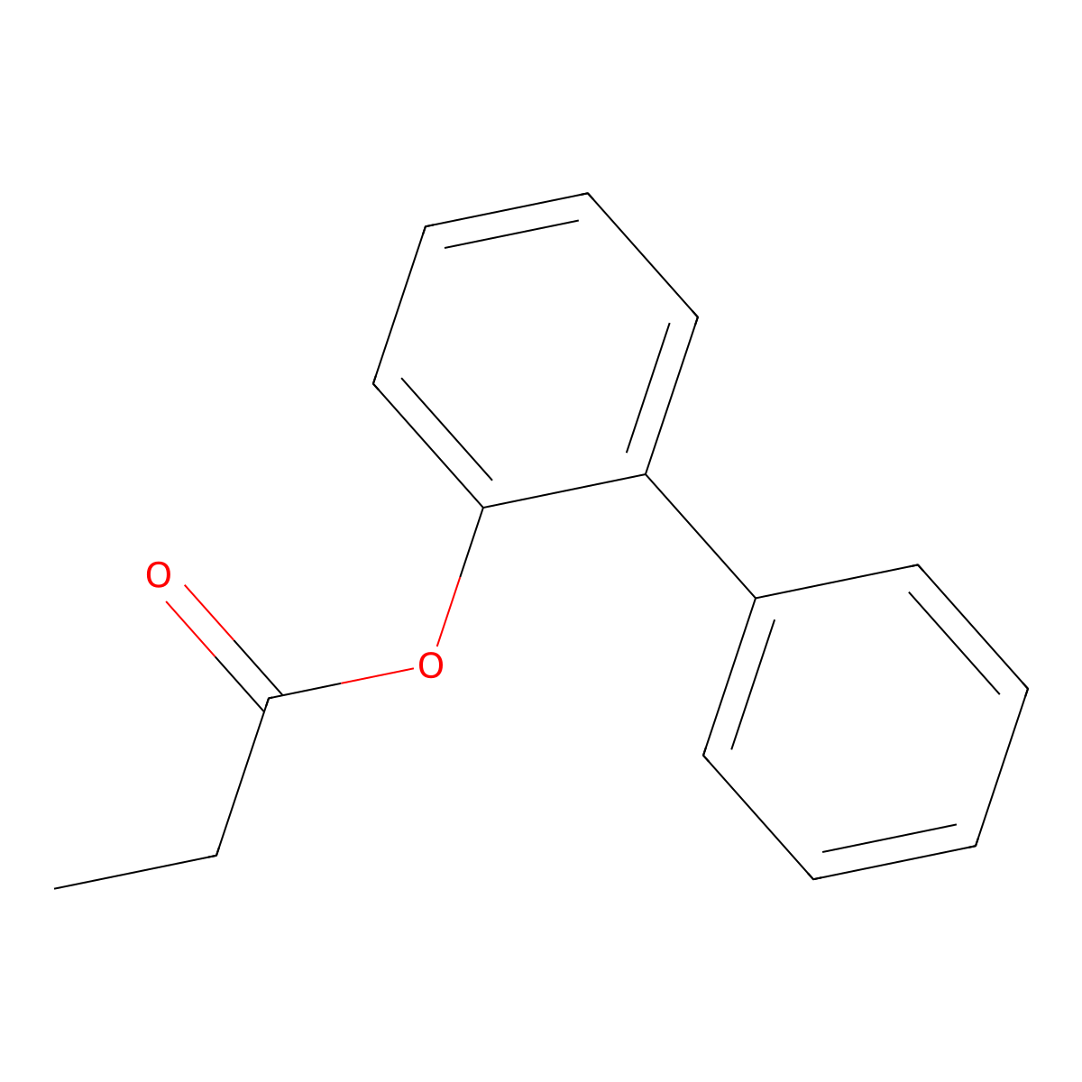 (2-Phenylphenyl) propanoate molecular structure, CAS 54074-17-8
