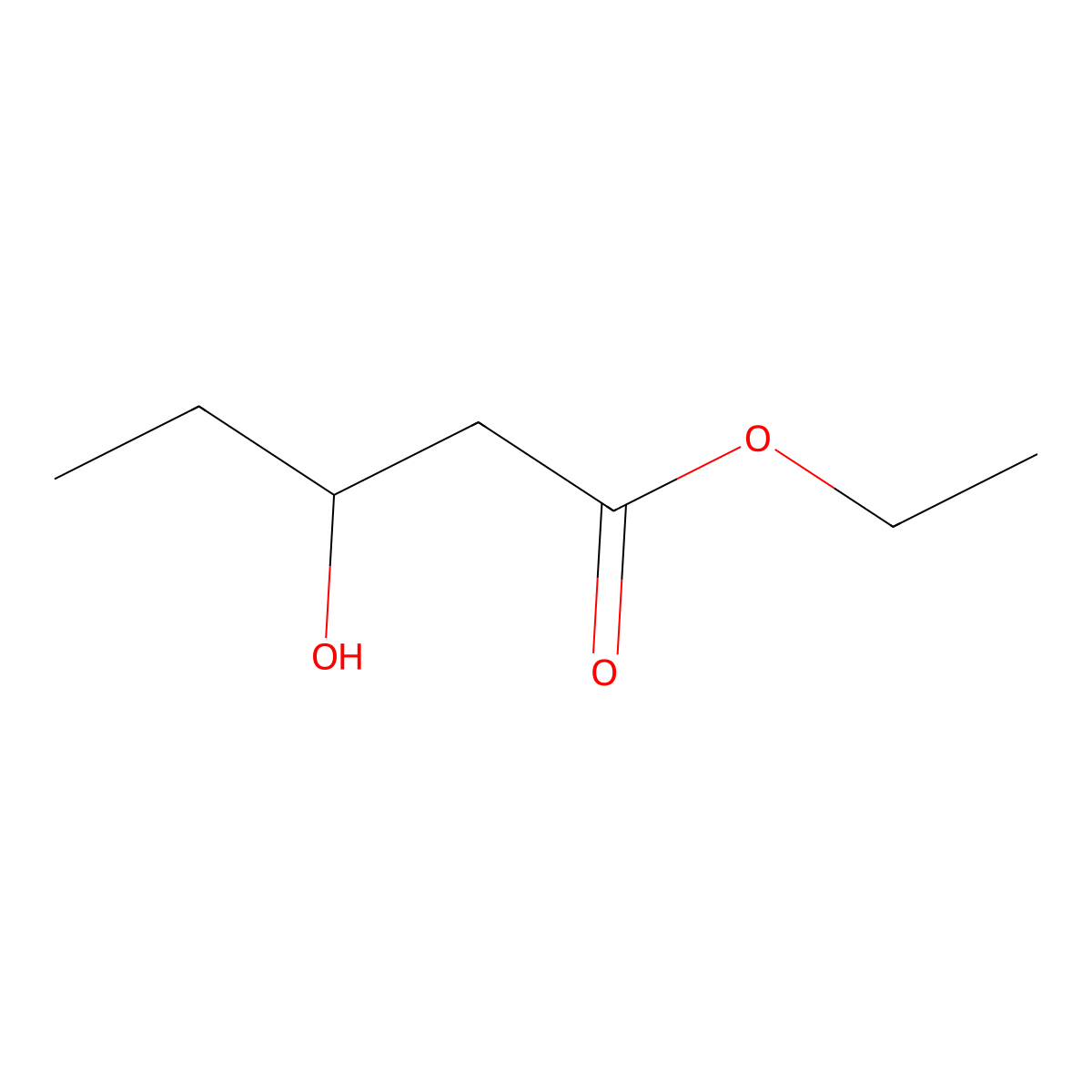 Ethyl 3-hydroxypentanoate molecular structure, CAS 54074-85-0