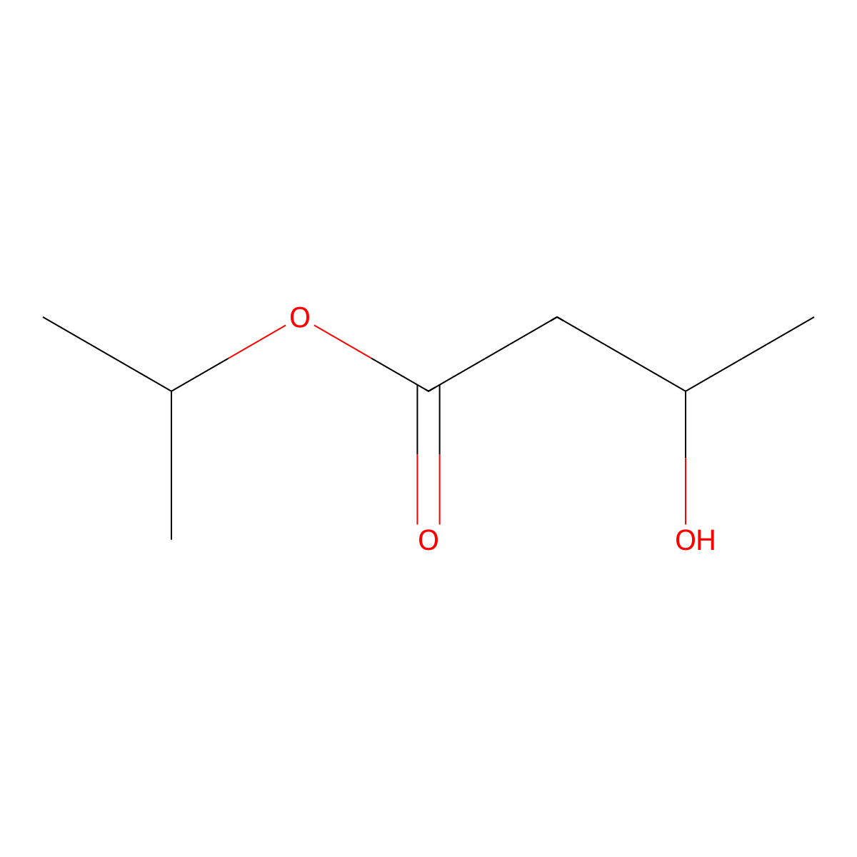 Isopropyl 3-hydroxybutyrate molecular structure, CAS 54074-94-1