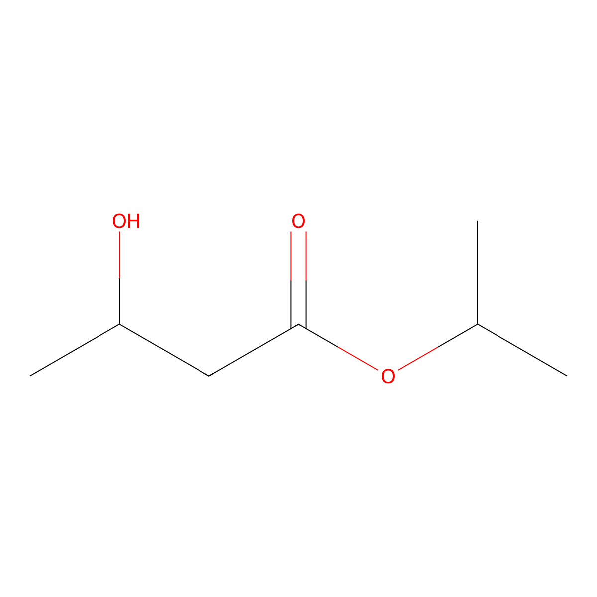 Isopropyl 3-hydroxybutyrate molecular structure, CAS 54074-94-1