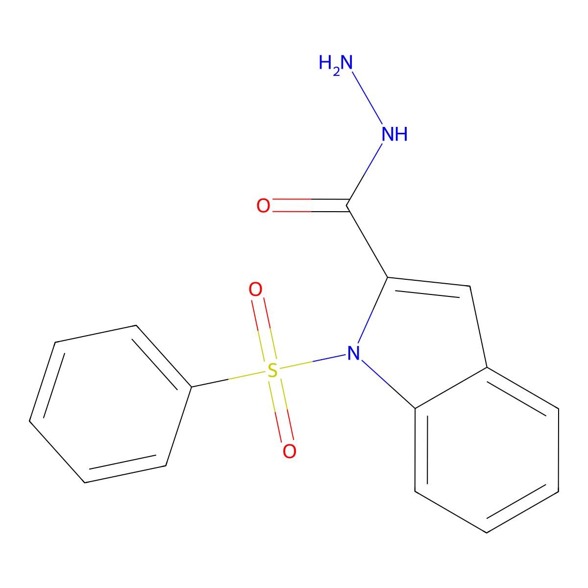1-(Phenylsulfonyl)-1H-indole-2-carboxylic acid hydrazide molecular structure, CAS 540740-51-0