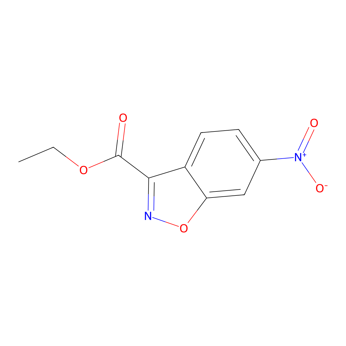 Ethyl 6-nitrobenzo[d]isoxazole-3-carboxylate molecular structure, CAS 540750-26-3