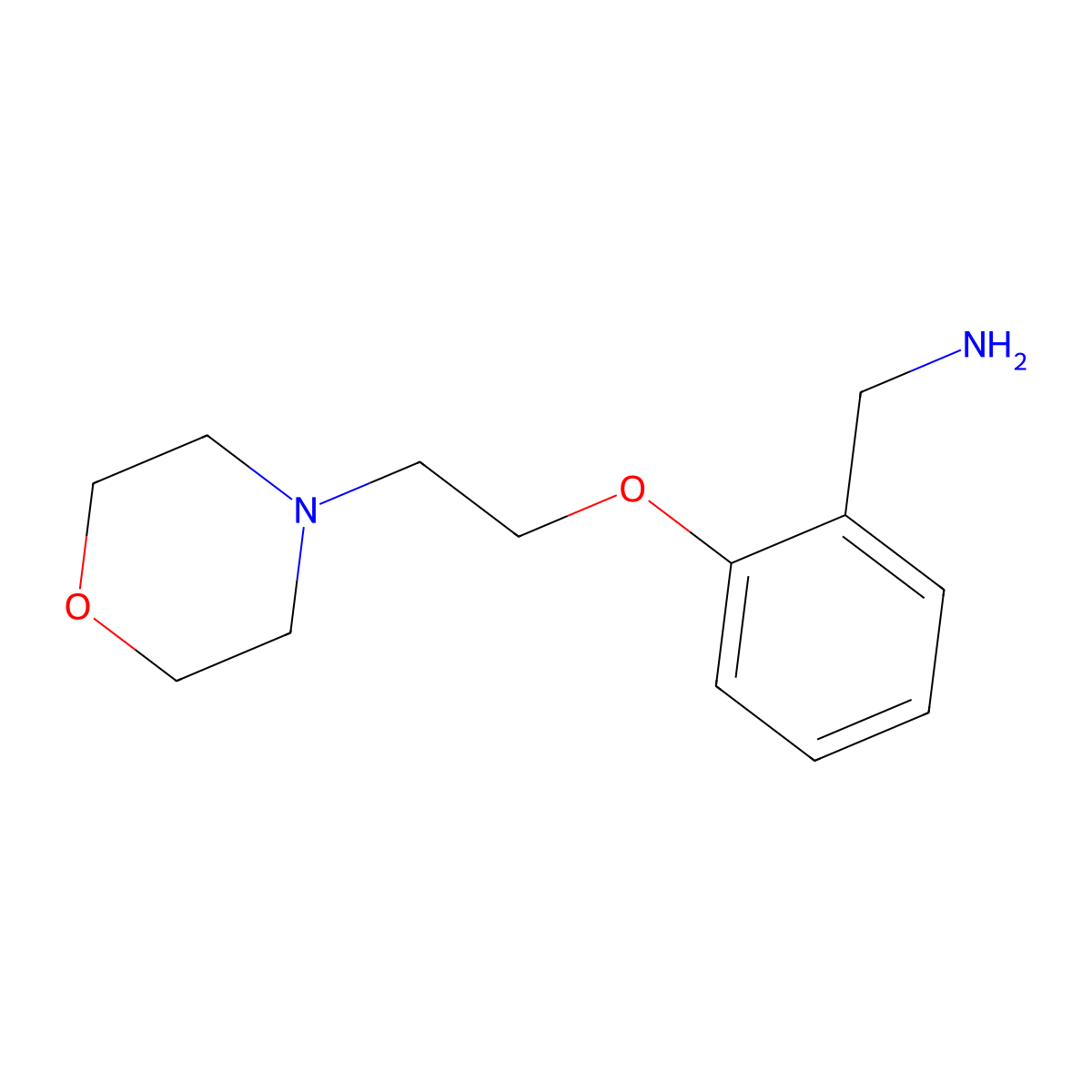(2-(2-Morpholinoethoxy)phenyl)methanamine molecular structure, CAS 540753-13-7