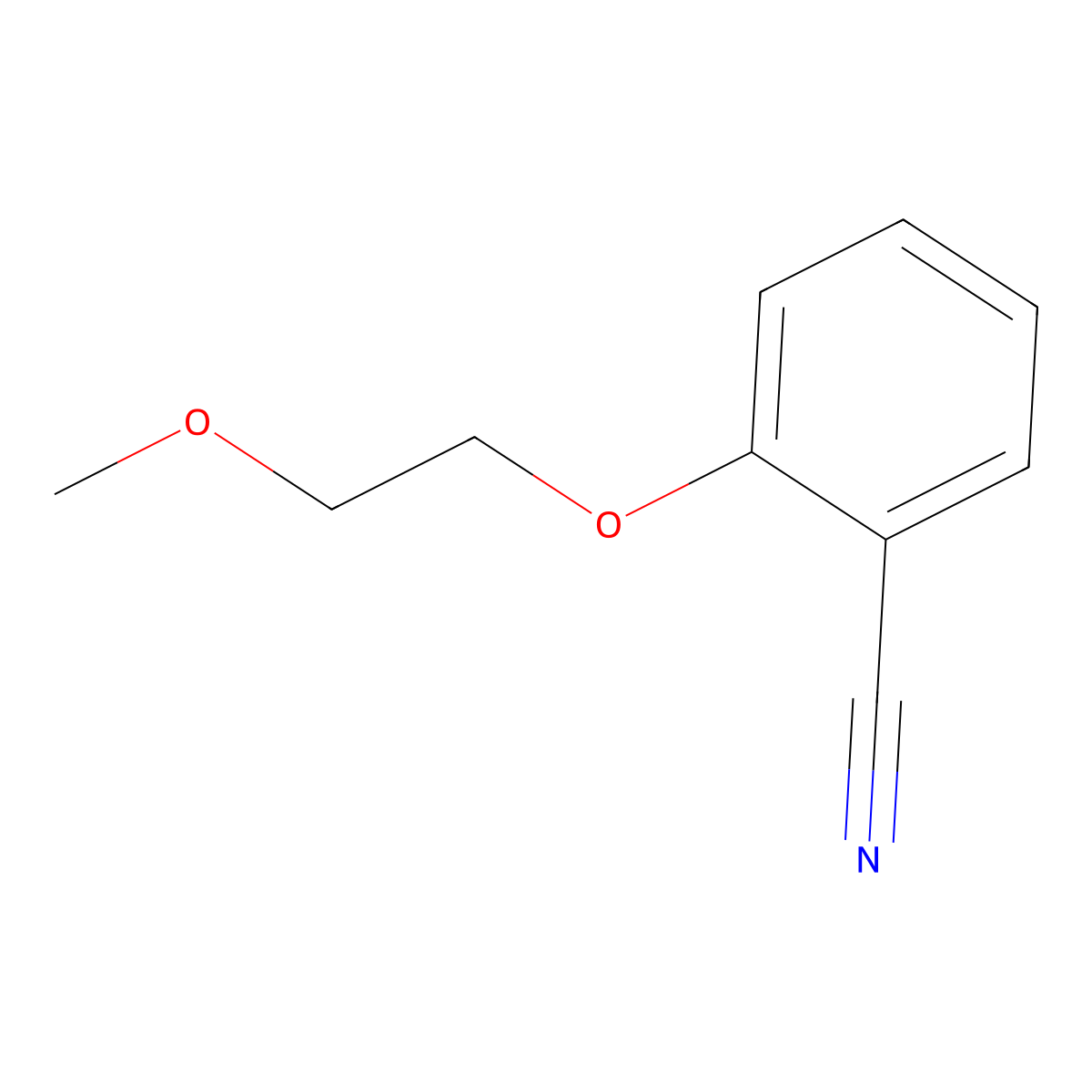 2-(2-Methoxyethoxy)benzonitrile molecular structure, CAS 540753-14-8