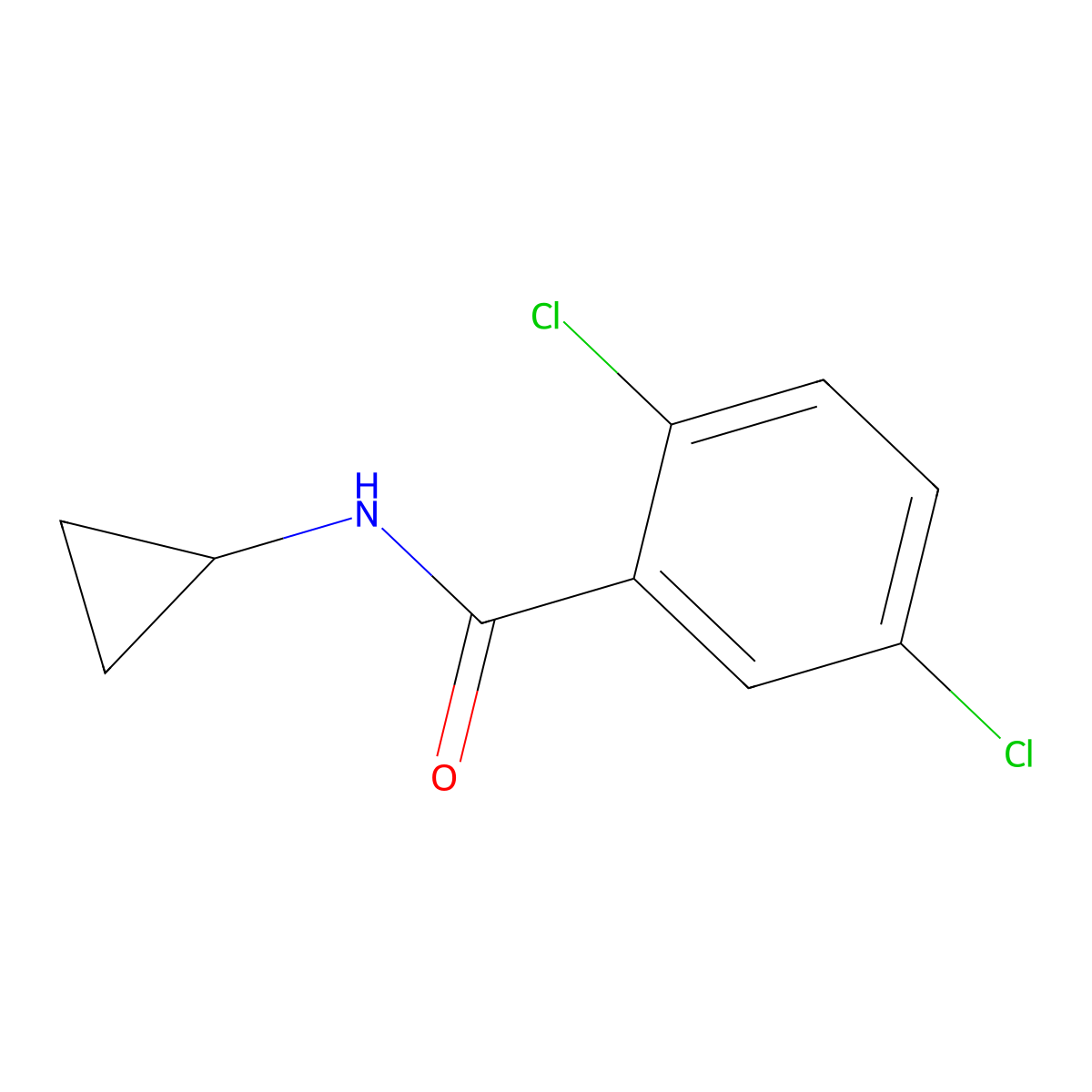 2,5-dichloro-N-cyclopropylbenzamide molecular structure, CAS 540754-99-2