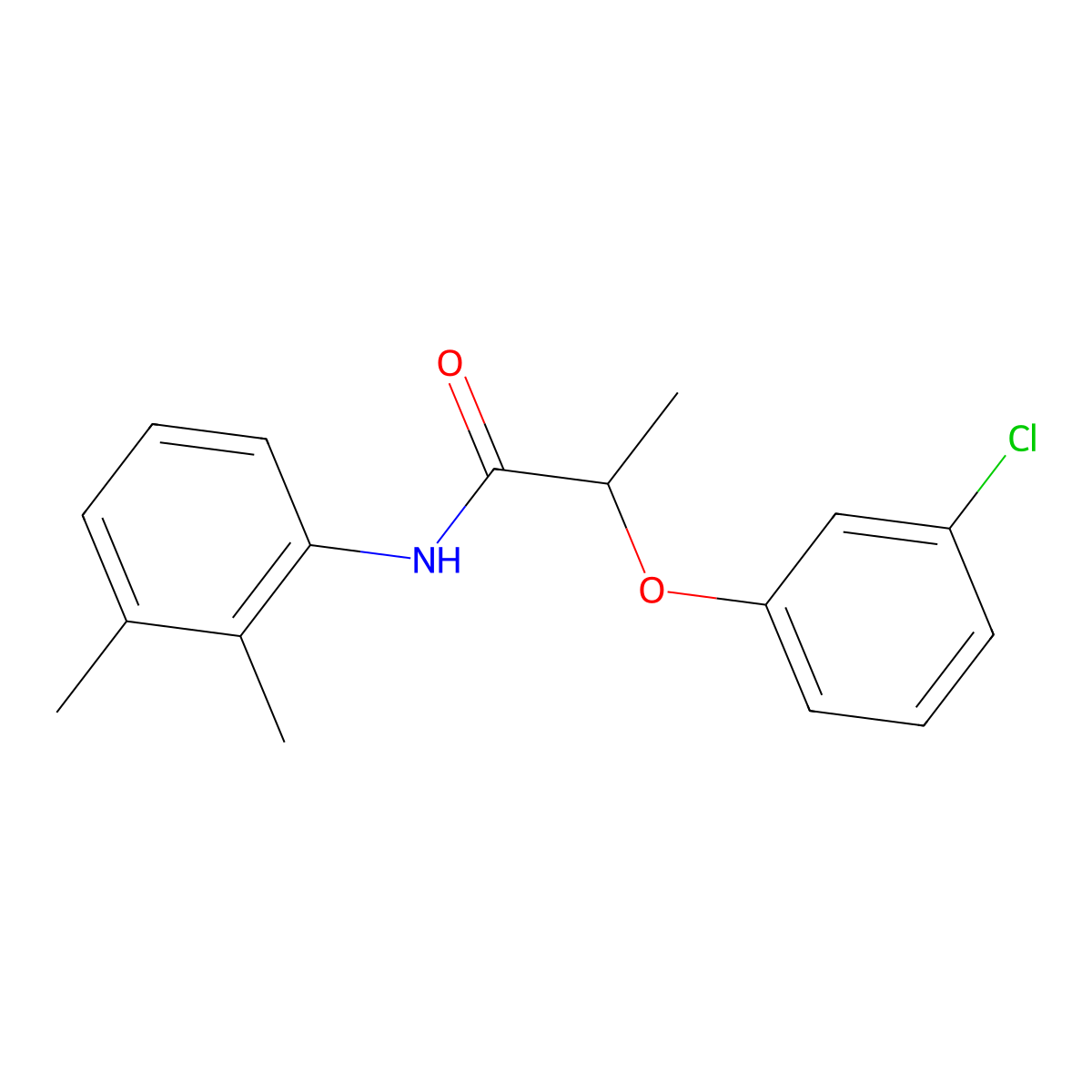 2-(3-chlorophenoxy)-N-(2,3-dimethylphenyl)propanamide molecular structure, CAS 540756-52-3