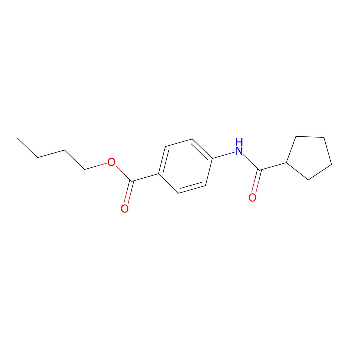 Butyl 4-(cyclopentanecarbonylamino)benzoate molecular structure, CAS 540757-29-7