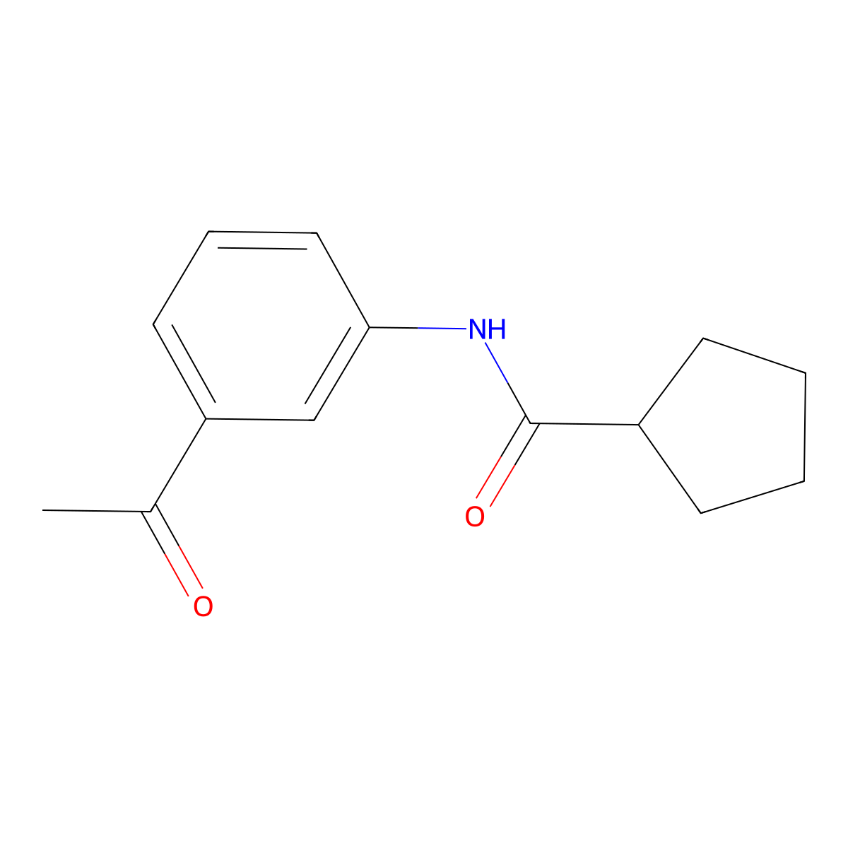 N-(3-acetylphenyl)cyclopentanecarboxamide molecular structure, CAS 540757-37-7