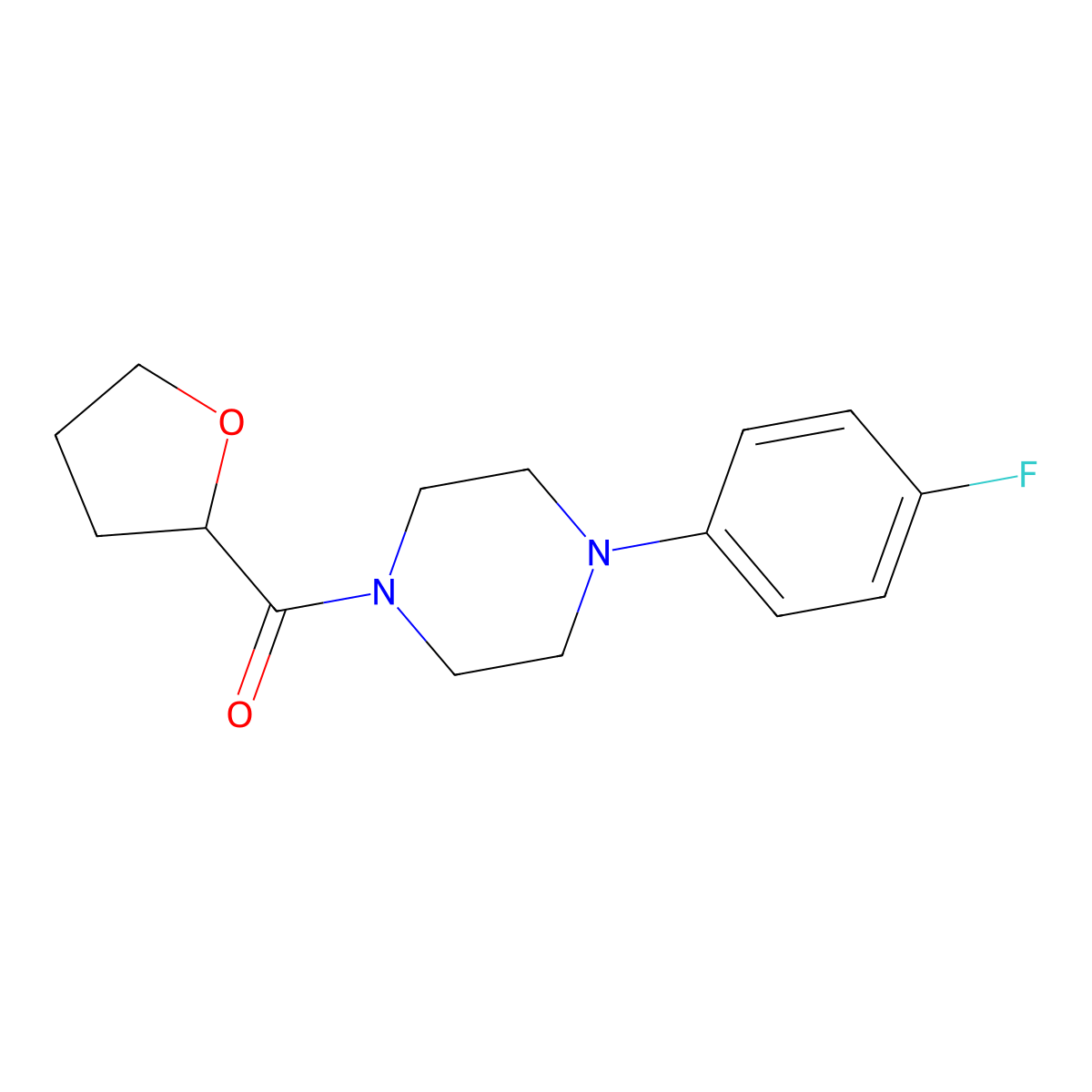 4-(4-Fluorophenyl)piperazinyl oxolan-2-yl ketone molecular structure, CAS 540757-38-8