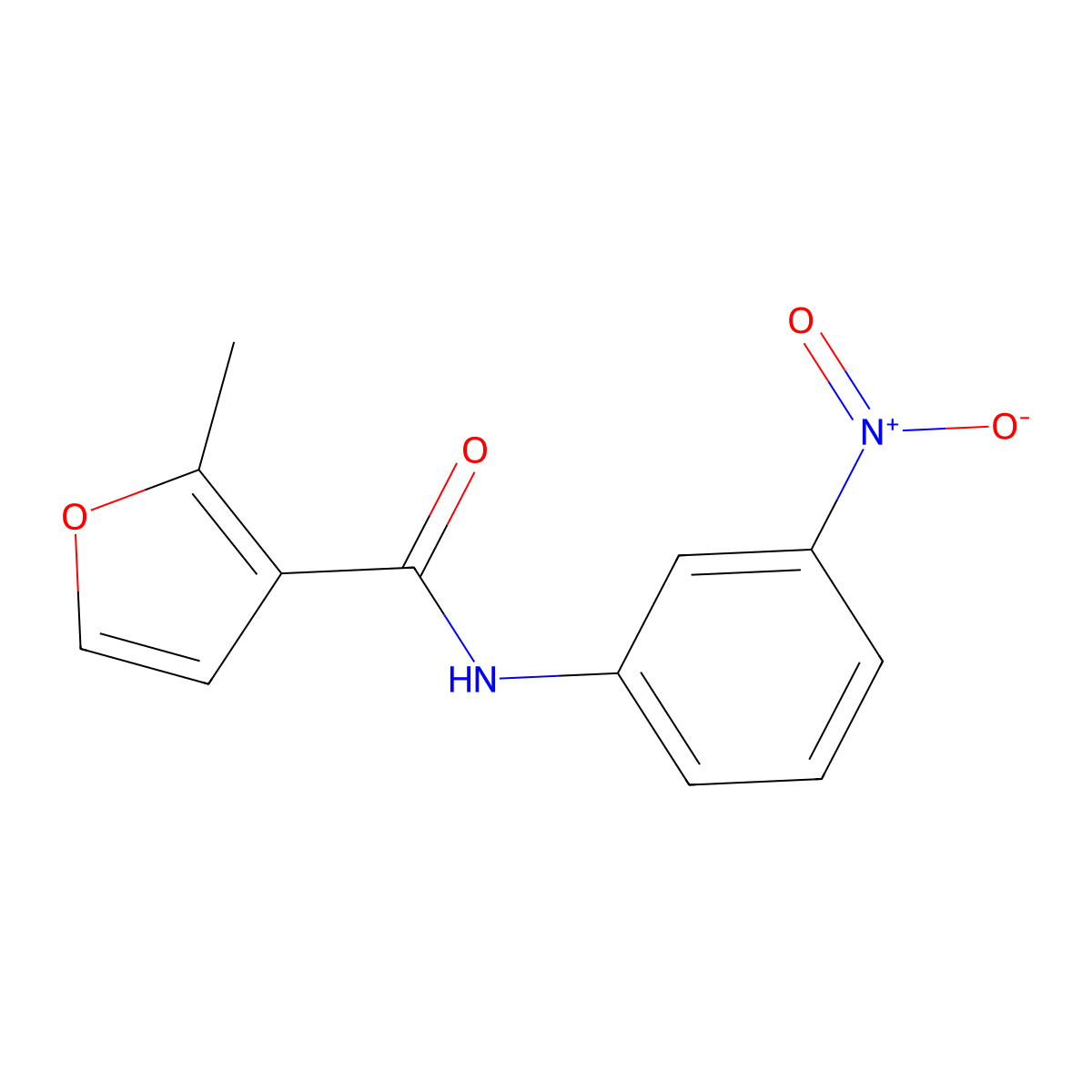 2-methyl-N-(3-nitrophenyl)furan-3-carboxamide molecular structure, CAS 540757-43-5