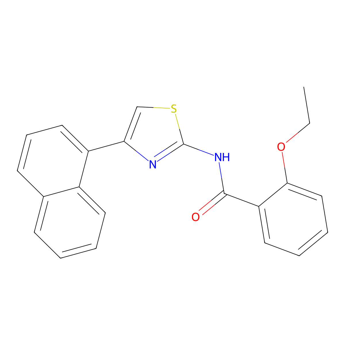 2-ethoxy-N-(4-naphthalen-1-yl-1,3-thiazol-2-yl)benzamide molecular structure, CAS 540757-71-9