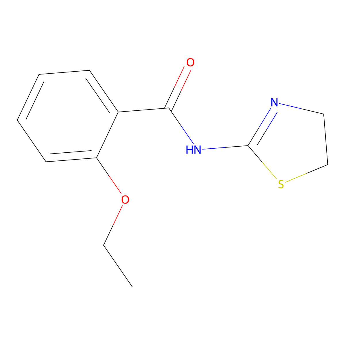 N-(4,5-dihydro-1,3-thiazol-2-yl)-2-ethoxybenzamide molecular structure, CAS 540758-34-7