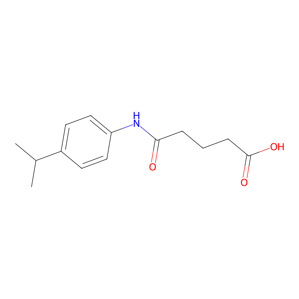 5-Oxo-5-{[4-(propan-2-yl)phenyl]amino}pentanoic acid molecular structure, CAS 540759-65-7