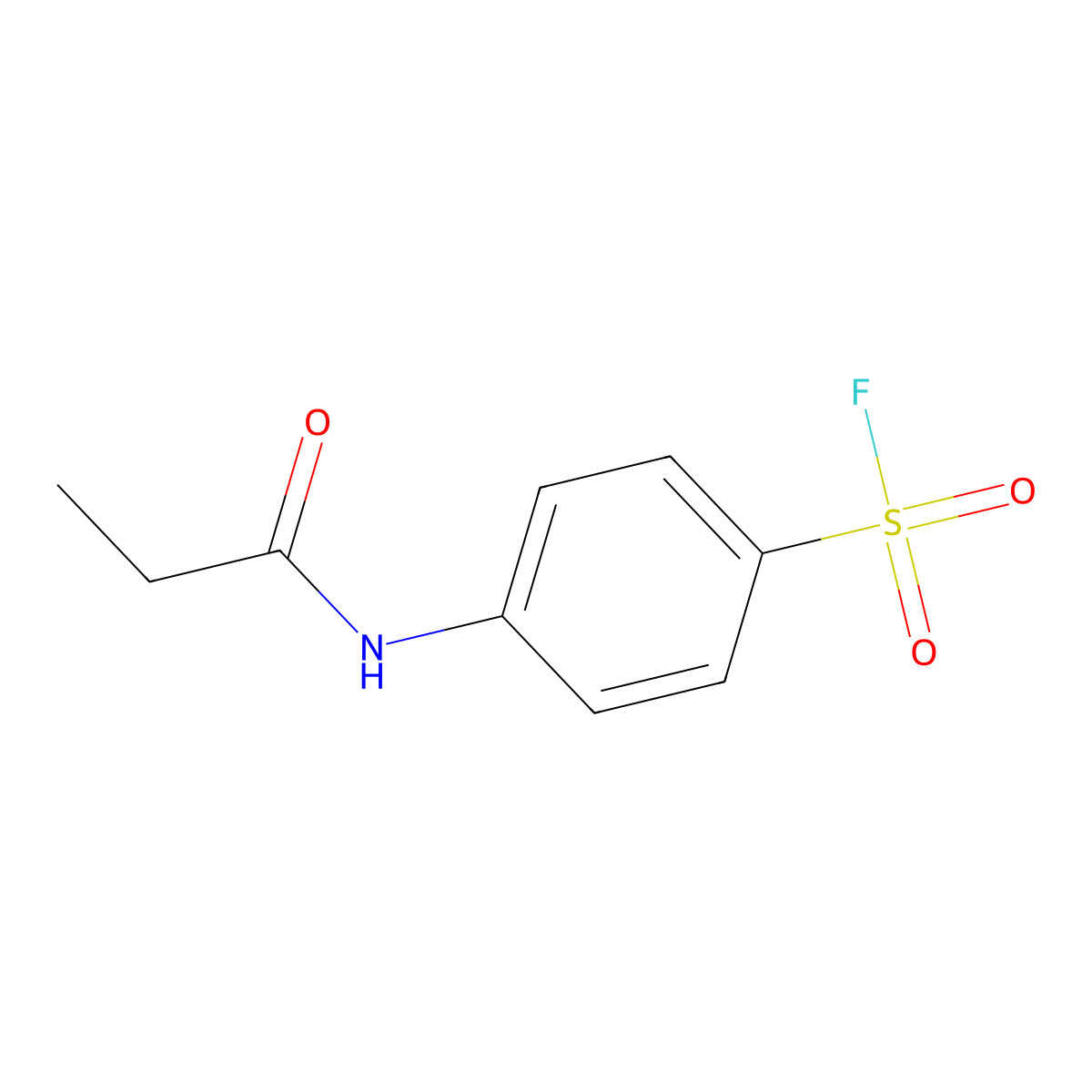 4-Propanamidobenzene-1-sulfonyl fluoride molecular structure, CAS 54076-76-5