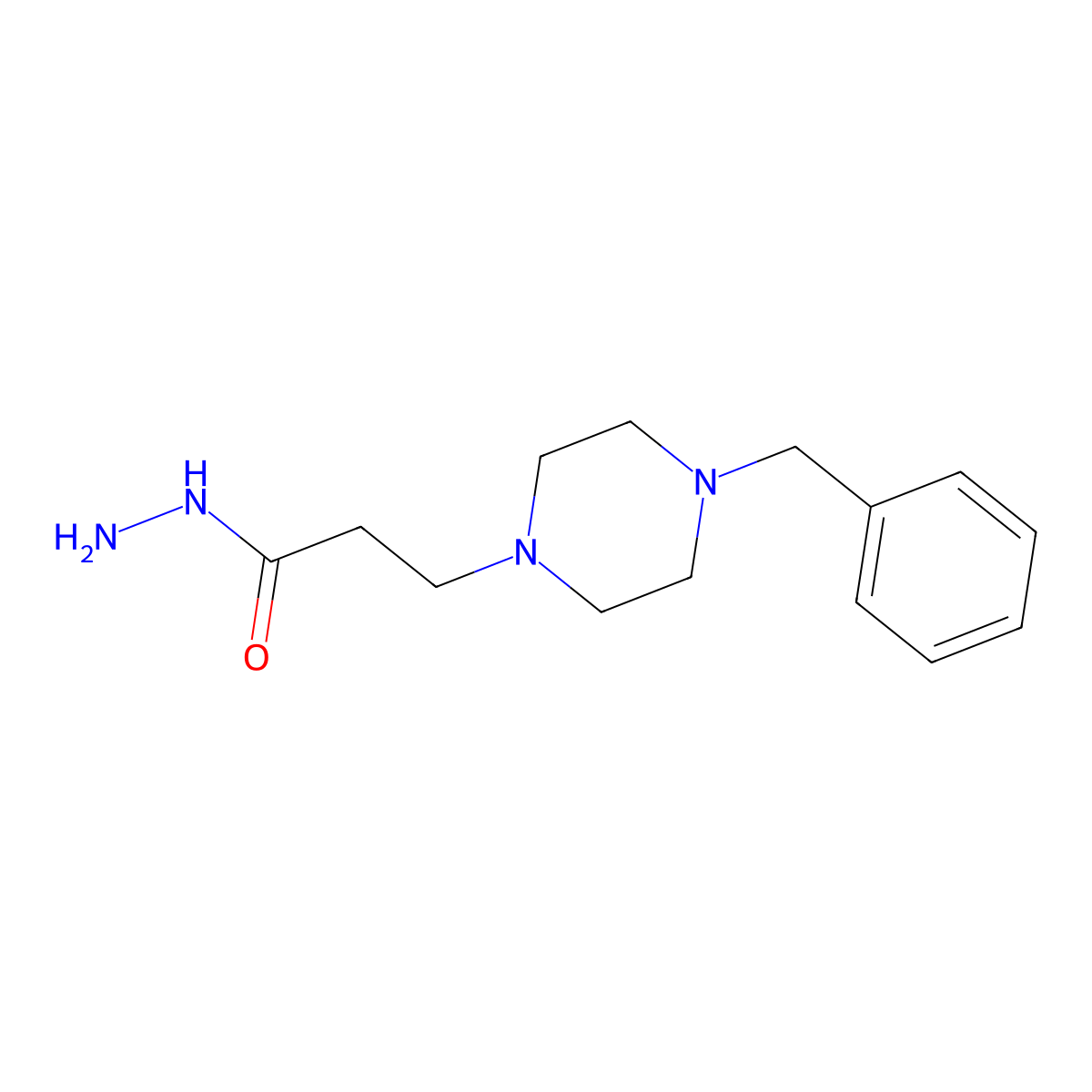 3-(4-Benzylpiperazin-1-yl)propanehydrazide molecular structure, CAS 540760-60-9
