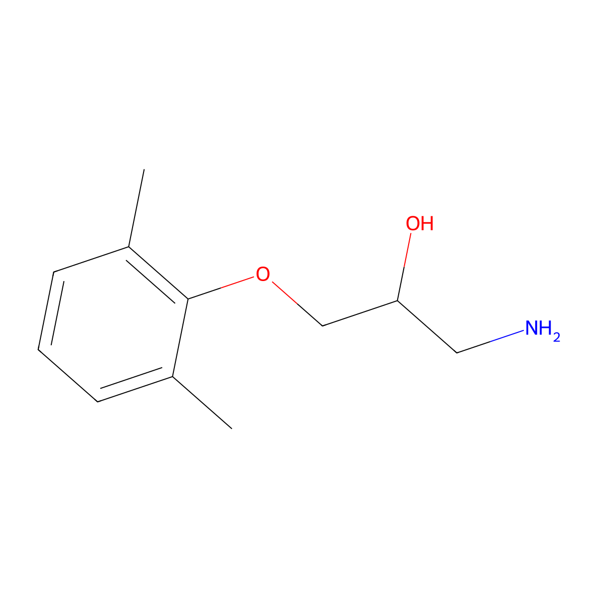1-Amino-3-(2,6-dimethylphenoxy)propan-2-ol molecular structure, CAS 540760-61-0